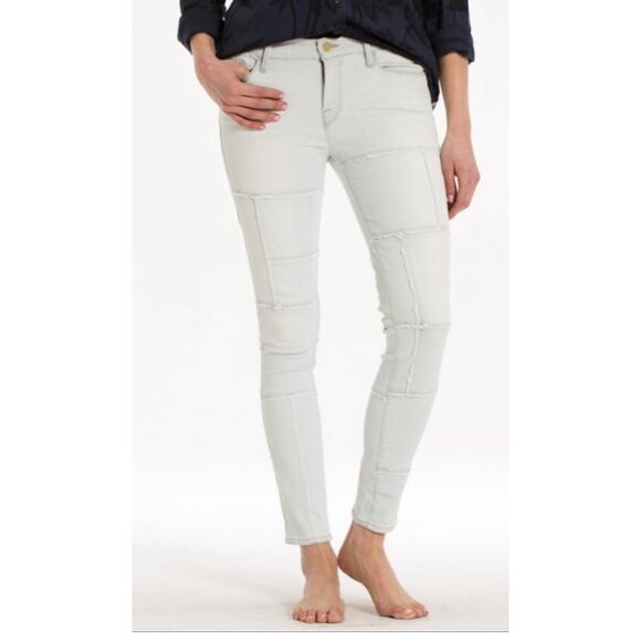 Frame Denim Le Skinny De Jeanne Patchwork Denim Jeans Light Wash 31 - Picture 4 of 8